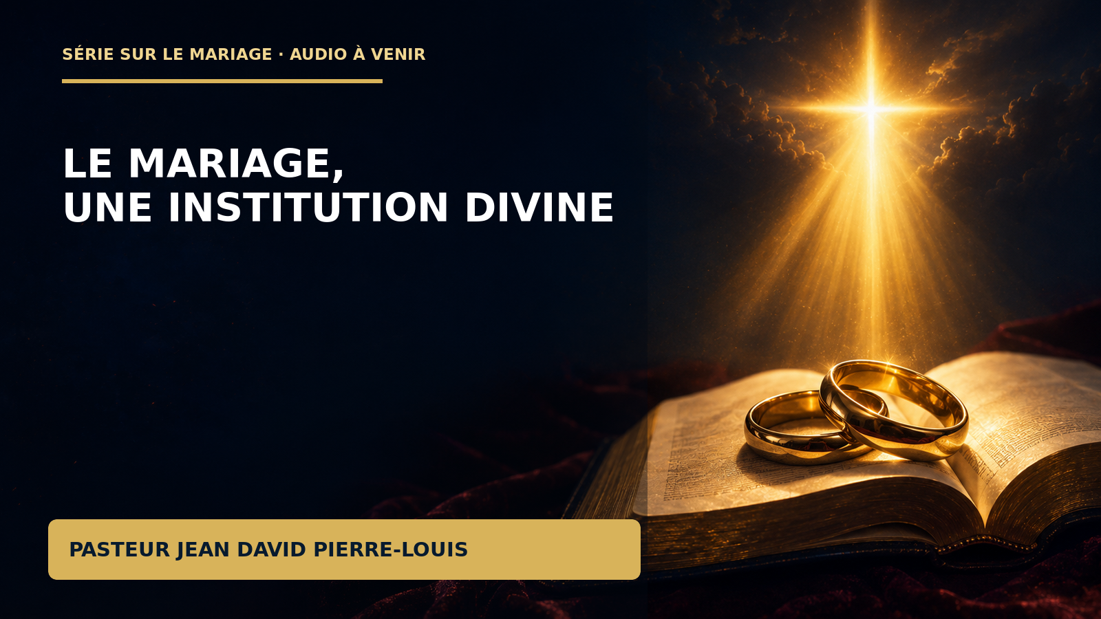 Miniature du message Le Mariage, Une institution Divine